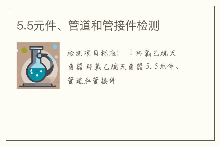 5.5元件、管道和管接件检测